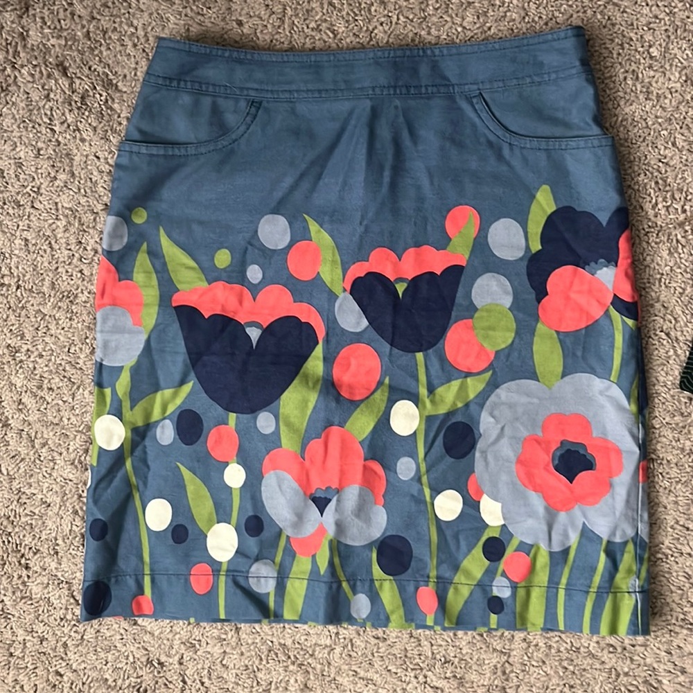 Boden blue poppy pencil skirt